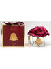 Khuraman Armstrong, Cote Noire, Five Rose Carmine Red Bouquet with Gold badge and Burgundy Box
