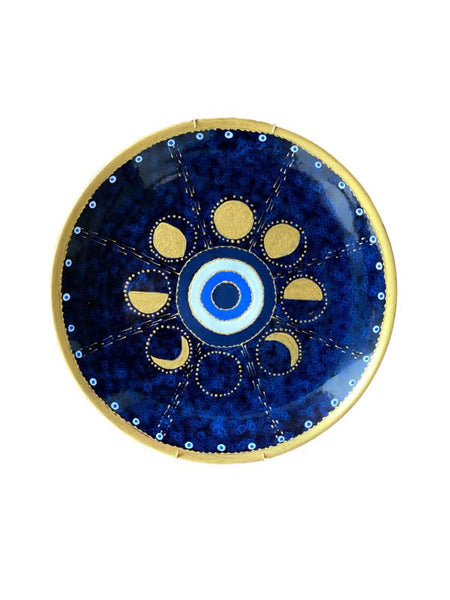 Khuraman Armstrong, Moon Phase + Evil Eye home protection decorative plate