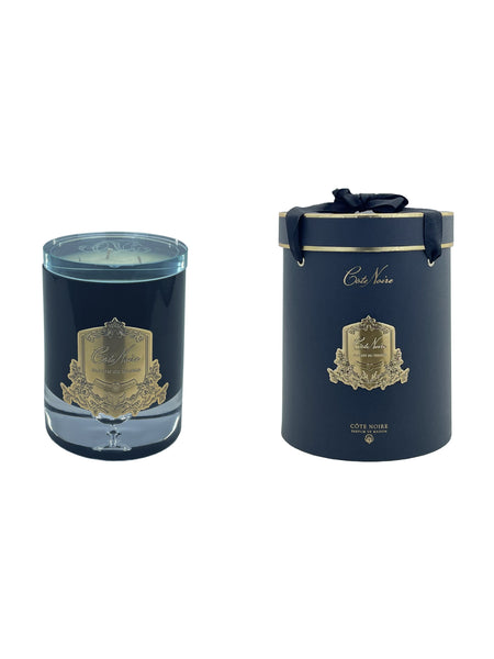 Khuraman Armstrong, Cote Noire, Crystal Glass Lid Triple Wick Grand Candle 2,5KG Charente Rose